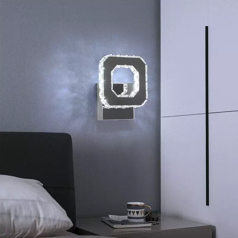 Kreatywny kinkiet Led nowoczesne przy łóżku korytarz korytarz kryształowa ściana kinkiet minimalistyczne oświetlenie ścienne do salonu