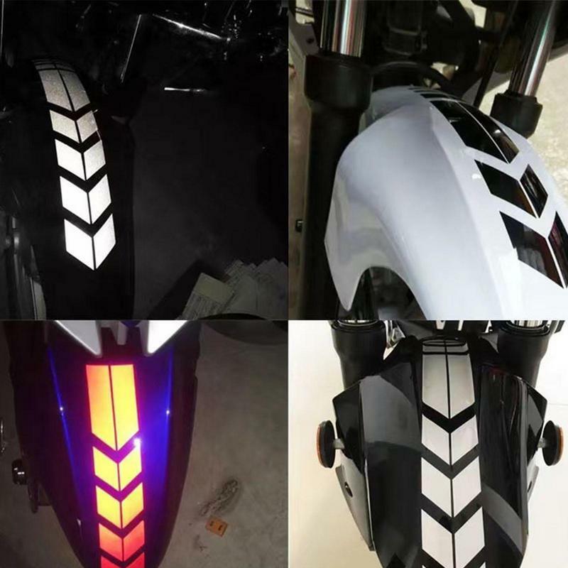 Pegatina de rayas de flecha para motocicleta, pegatina de guardabarros impermeable a prueba de aceite, reflectante, accesorios de decoración para Moto