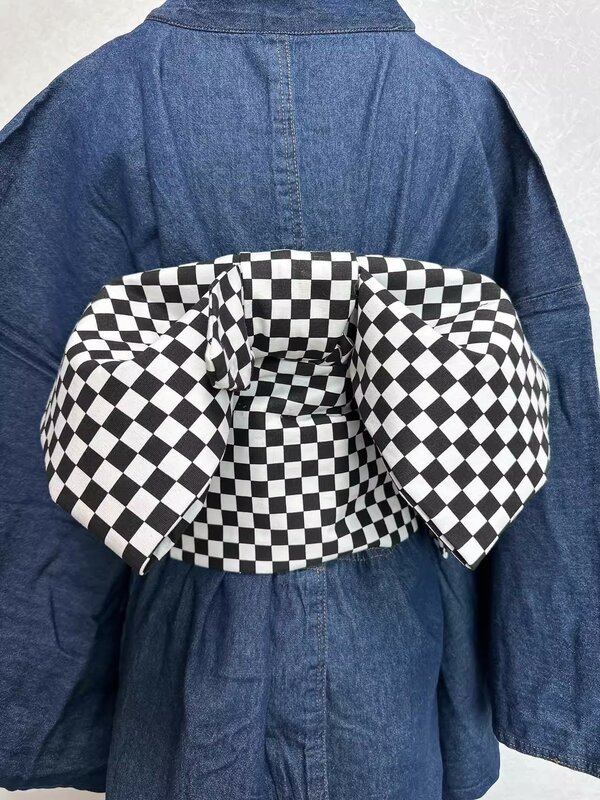 حزام كيمونو يوكاتا ياباني ، مصنوع من قماش الكانفاس ، مع قوس