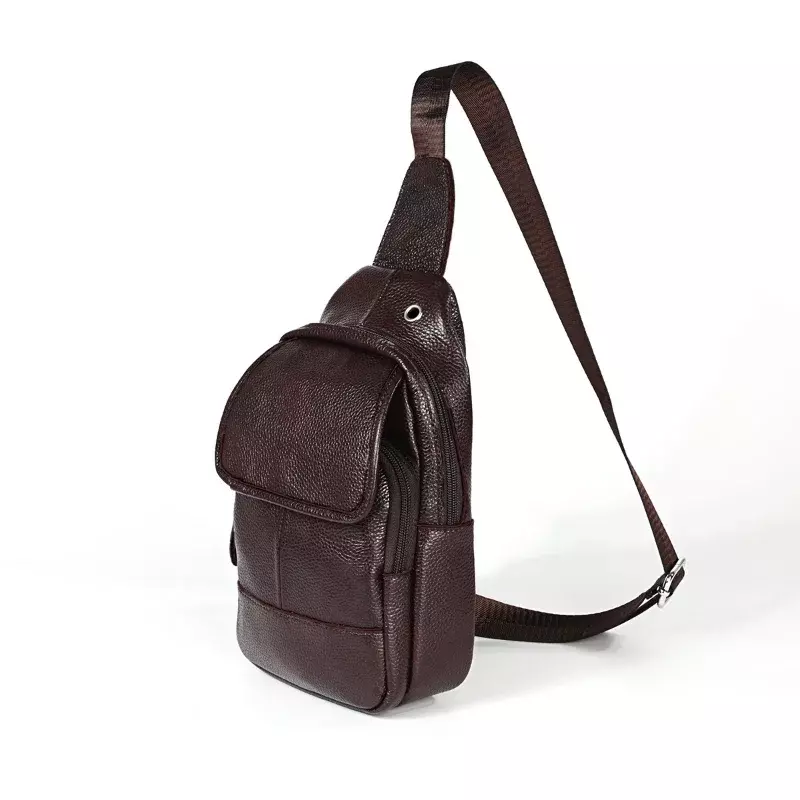 Chikage-Sac de poitrine en cuir grande capacité, sac à bandoulière pour téléphone portable, sac de taille de sport léger multifonction, tendance de la mode