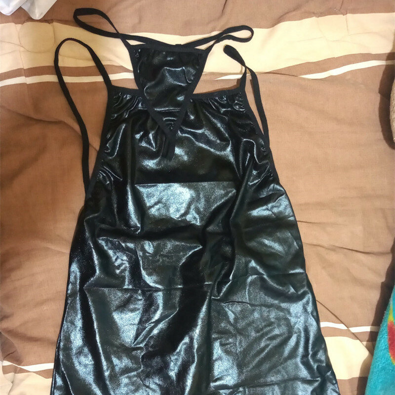 2023 сексуальное платье из искусственной кожи с открытой спиной, Клубное короткое платье, однотонное черное облегающее латексное мини-платье с бюстгальтером пуш-ап