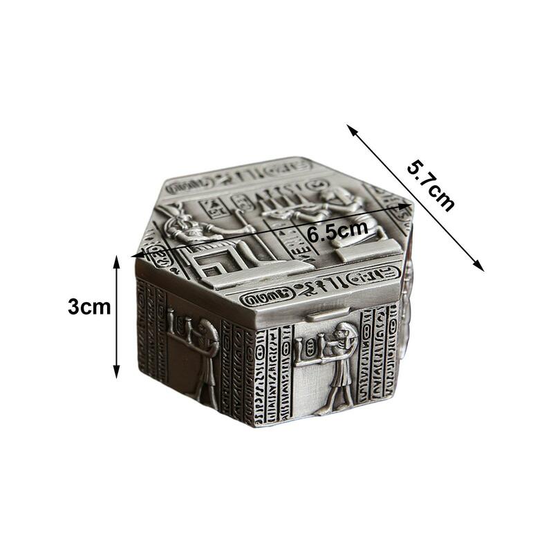 Kotak perhiasan logam multifungsi tempat penyimpanan untuk cincin anting Pesta kancing