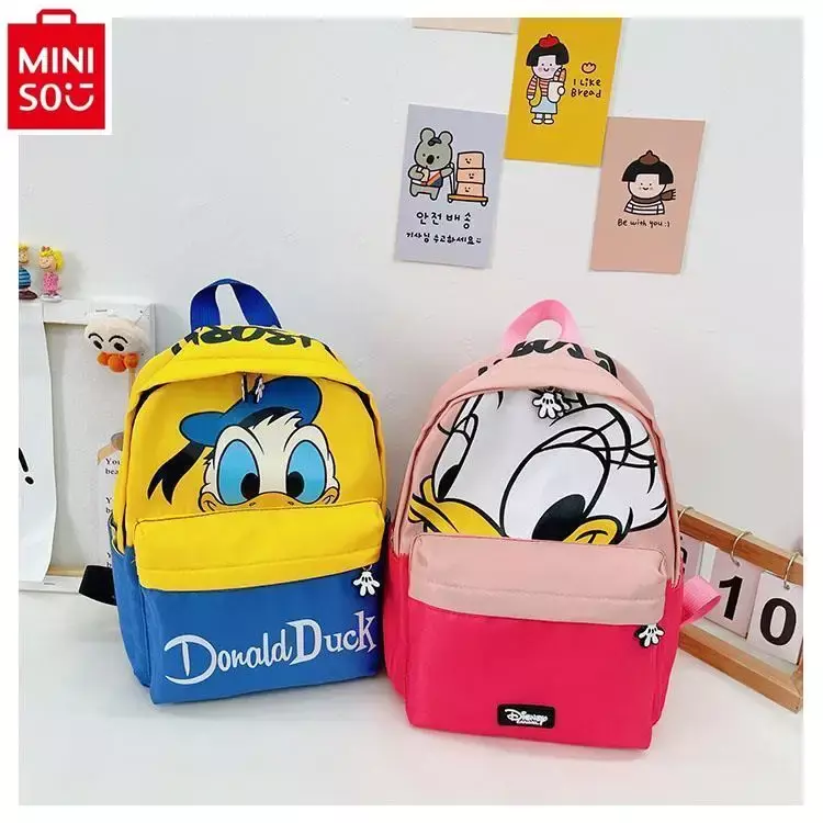 MINISO Disney Cartoon Mickey Mini Kindergarten 3-7 Year Old Preschool School Bag Lightweight Large Capacity Storage Backpack