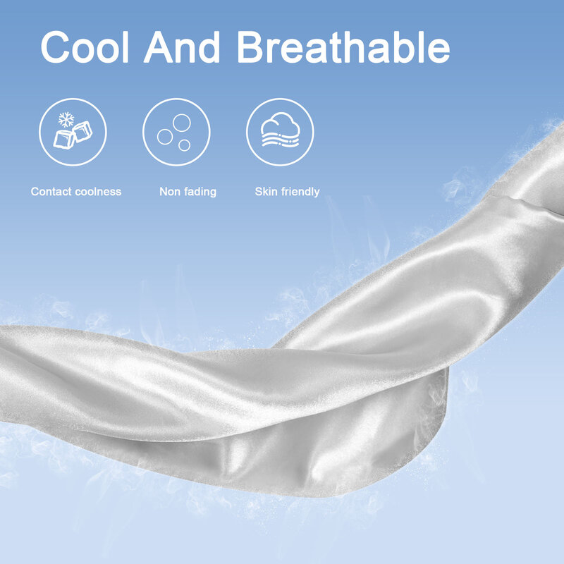 Fronha de seda simulada para cabelo e pele, macio respirável, suave e confortável, fronha de seda gelada com zíper escondido
