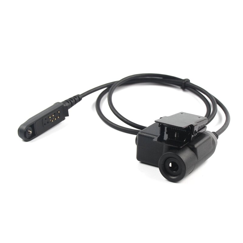 Adaptor Headset taktis kabel colokan PTT U94 untuk Baofeng UV-9R Plus UV-XR BF-A58 BF-9700 GT-3WP Walkie Talkie portabel tahan lama