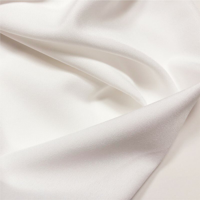 Pie arroz 100d tejido de poliéster de cuatro lados, tela elástica estampada, microelástica, parte inferior blanca, pantalones, camisa, moda