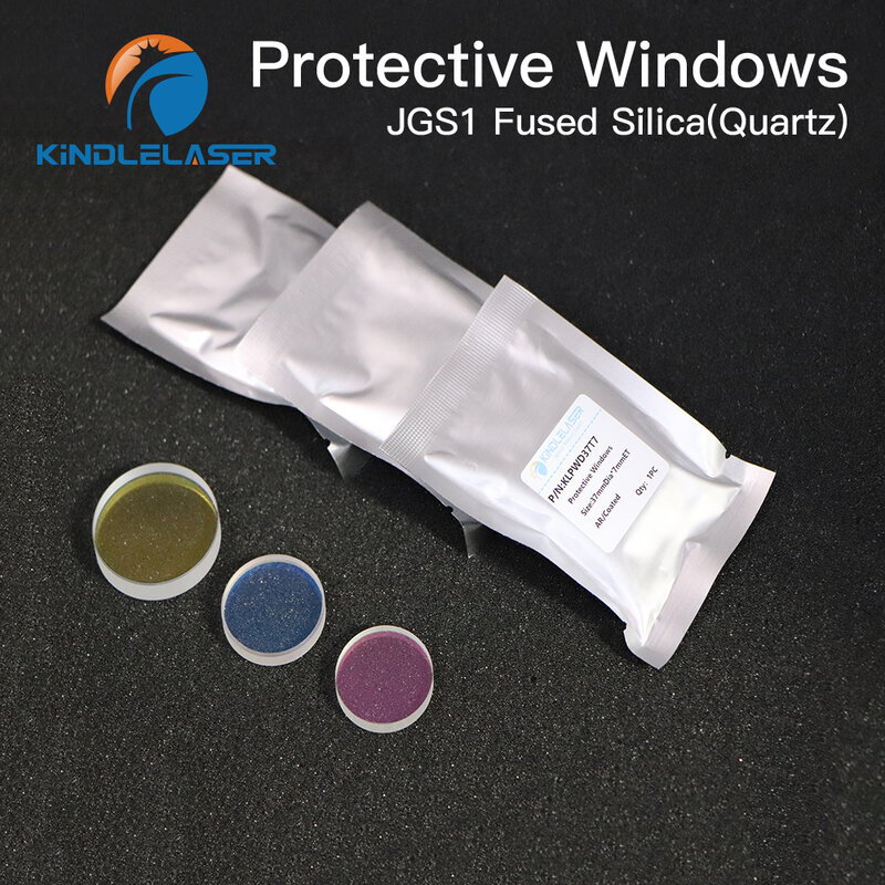 KINDLELASER Protective Windows D36 - 39 Quartz Fused Silica for Fiber Laser 1064nm Precitec Raytools WSX 36x5 37x7
