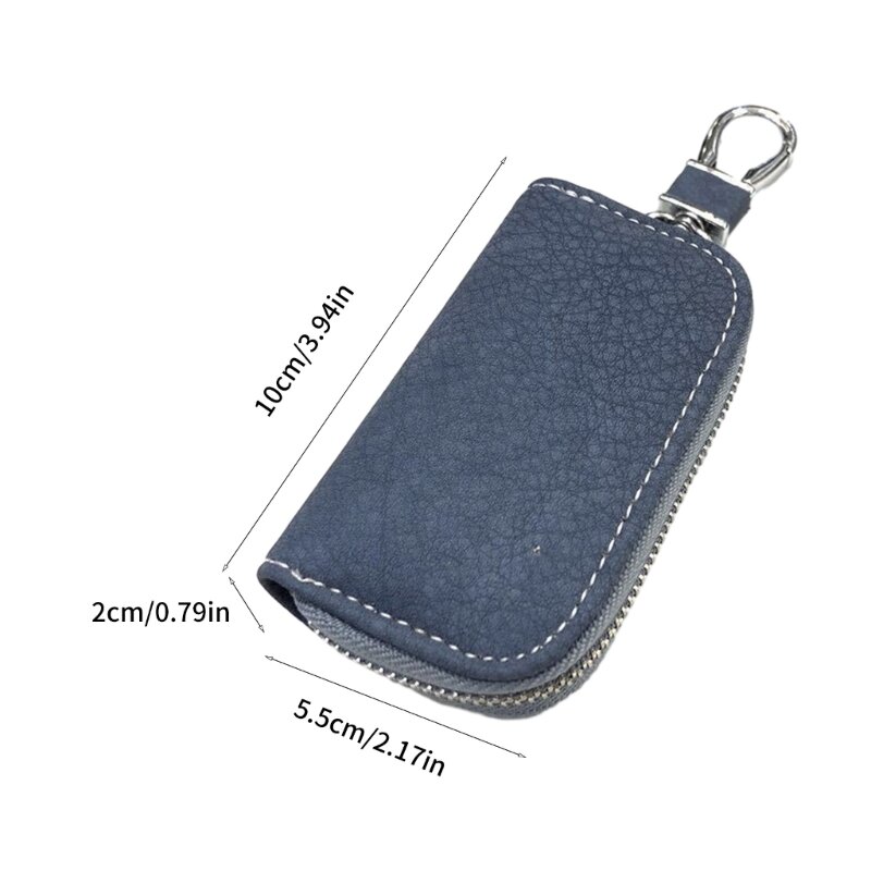 Llavero cartera estilo coreano funda para llave coche llavero cuero bolsa para llaves con cremallera funda para llaves