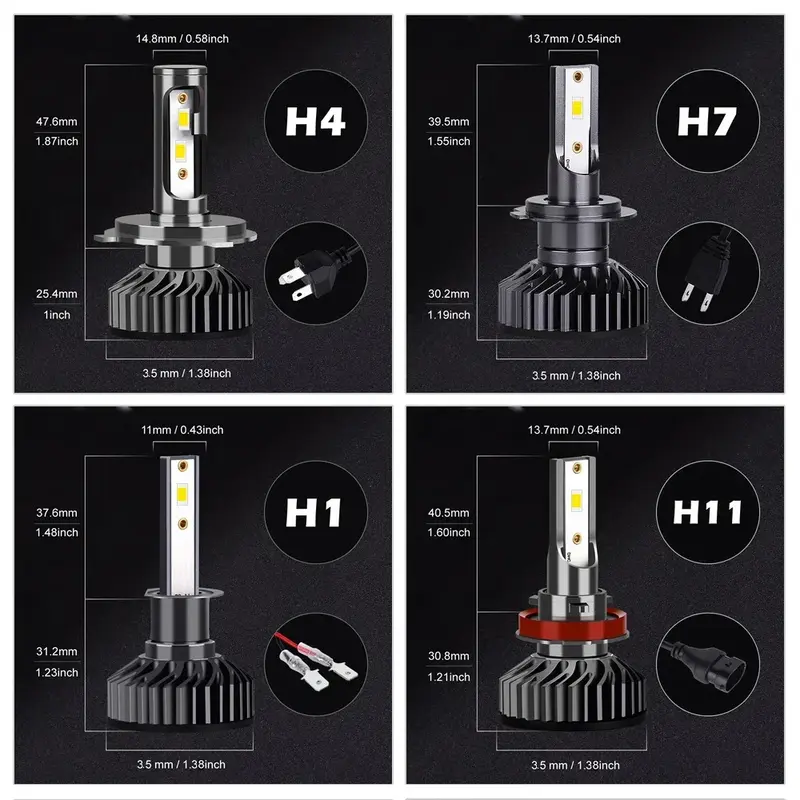 Lumières de voiture LED pour camion 24V, ampoule Canbus, lumière de sauna, 110W, 4300K, 6000K, 8000K, HB3, HB4, 9005, 9006, 880, H1, H8, H9, H11, EMC, H7, H4, 12V