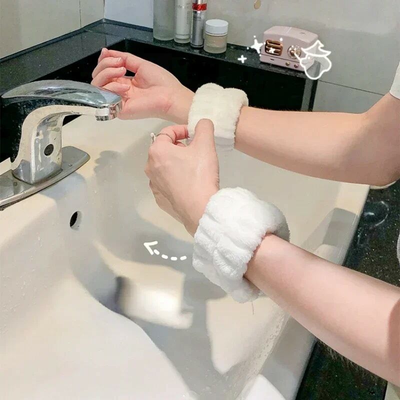 2 Stück ein Paar Wasch gesicht und Armband absorbieren Wassersport Schweiß abwischen Armband Haarband feuchtigkeit beständige Ärmel Handgelenks chutz