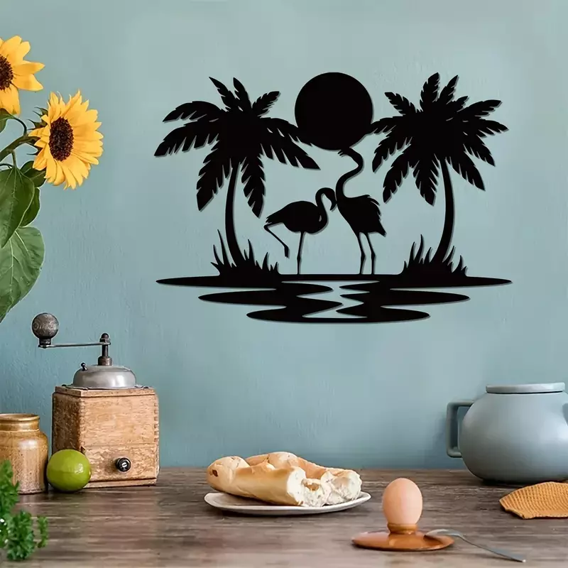 CIFVADECO-Panneau mural de palmier en métal, décor de maison, cadeaux pour chambre à coucher, salon
