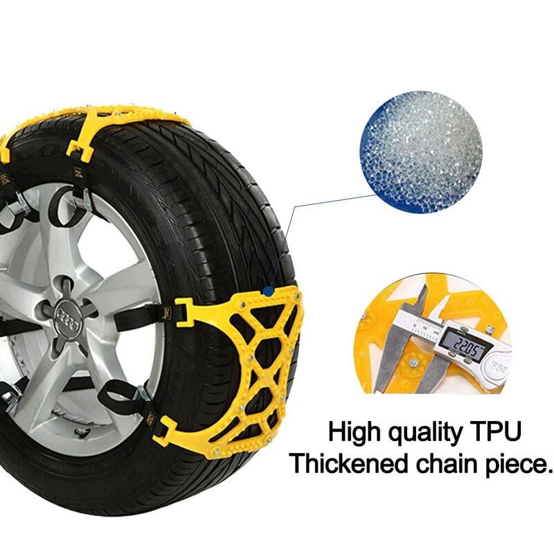 3 шт. автомобильные цепи для снега колесные диски для грязных шин толстый Противоскользящий ремень для автомобиля/внедорожника/грузовика портативный легко монтируемый аварийный погрузчик для автомобиля