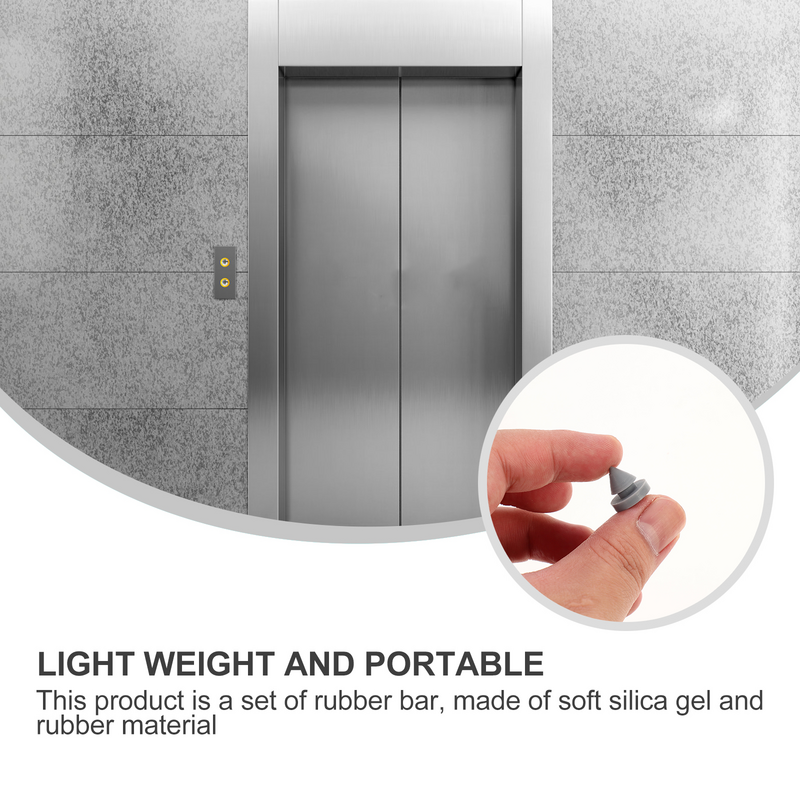 Borracha adesiva clara do reparo da tela, anti-colisão Plug Bumpers para o elevador das portas do armário
