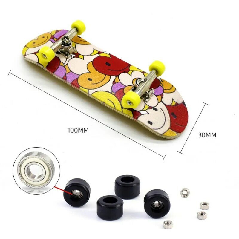 Creative Mini Finger Skateboard Fingerboard Colourful Skatepark Maple Double Rocker Sport Bearings and Palm Slide Board