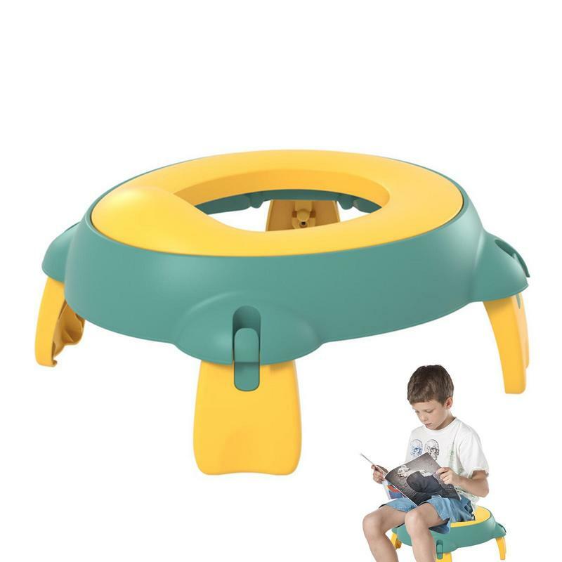 Assento Potty Dobrável Anti-Rollover Splashproof para Criança, WC de Treinamento para Meninos e Meninas, Saco de Cocô, Espaço