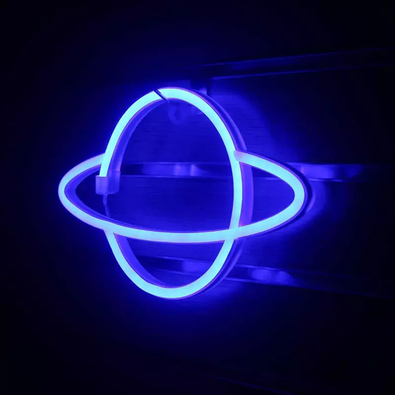 Planeet Bar Neon Bord Licht Partij Muur Opknoping Led Voor Xmas Etalage Art Muur Decor Neon Lampjes Lamp Usb Of Batterij Gevoed