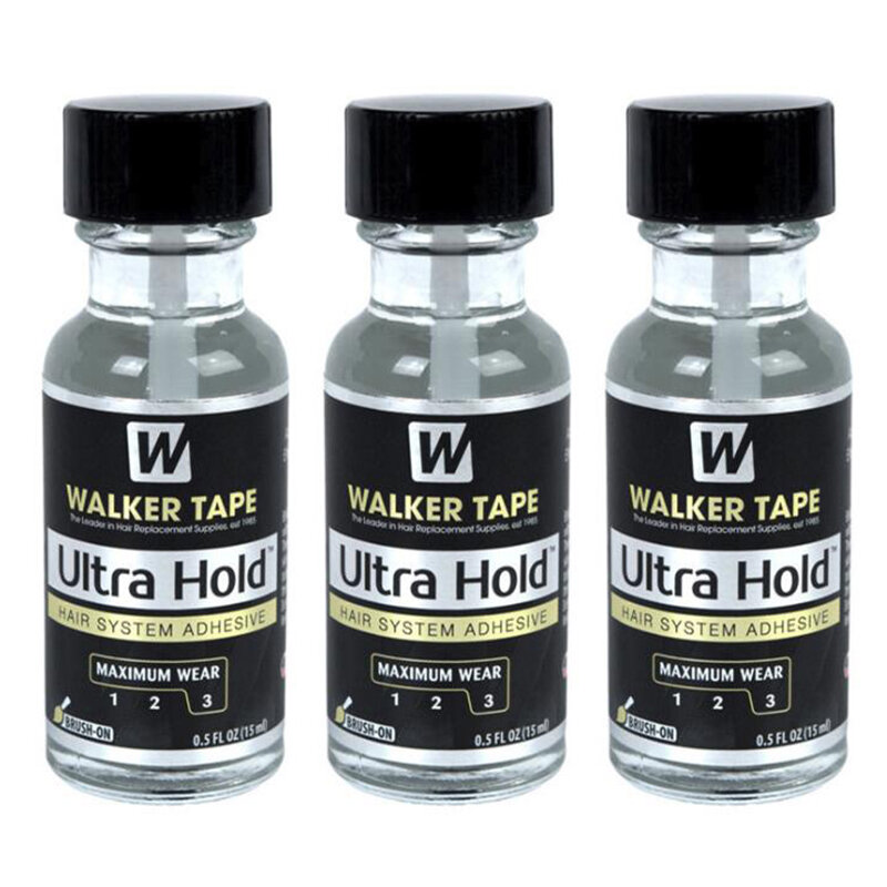 Walker Tape Ultra Hold Hair System Adhesive Front Lace Wig Glue, Cola para Extensão, Toupee, 0.5 floz, 15 ml