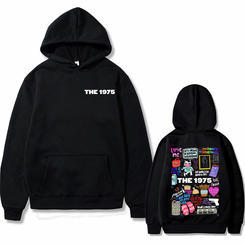 British Indie Alternative Rock Band The 1975 Lyric Graphic Hoodie Men's Hip Hop Oversized Streetwear Male Funny Pullover Hoodies