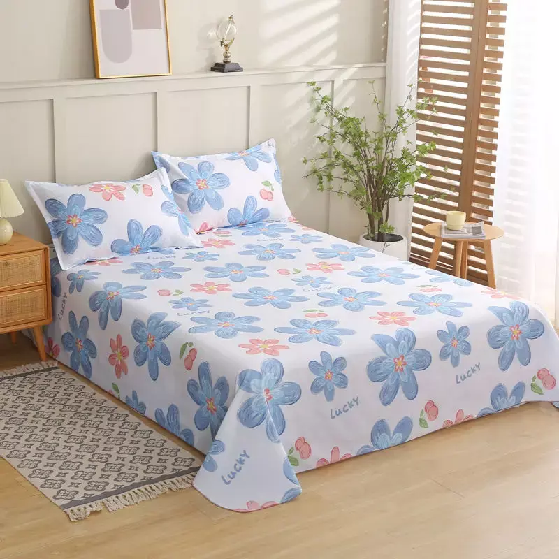 Simplicity Broken Flowers Bed Sheet Set, sensação suave, casal Pessoas, Queen, King Bedsheets, Set com Pillows Case, Plus Size