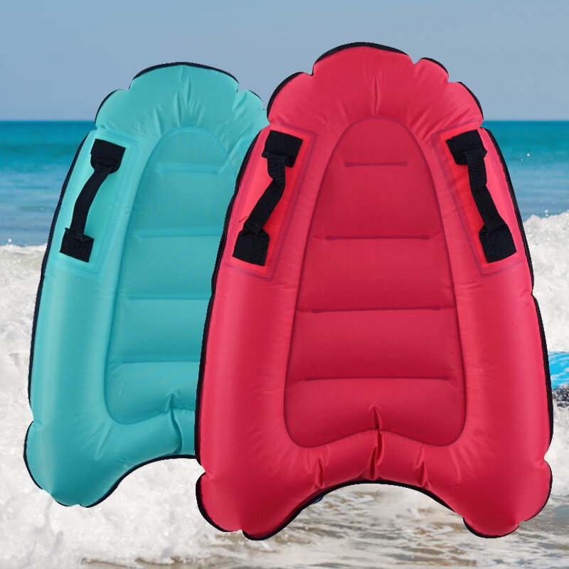 กลางแจ้ง Inflatable กระดานโต้คลื่นแบบพกพา Bodyboard ผู้ใหญ่เด็กว่ายน้ำปลอดภัยน้ำหนักเบา Kickboard Sea Surfing Wakeboard