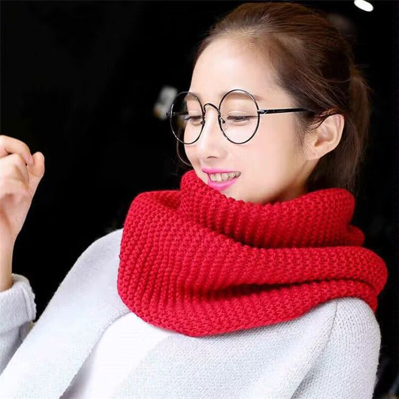 Fashion Women Knitting Scarf Simple Winter Warm Necklace Scarf For Women Clothing Accessories Imitation Cashmere Female Scarves