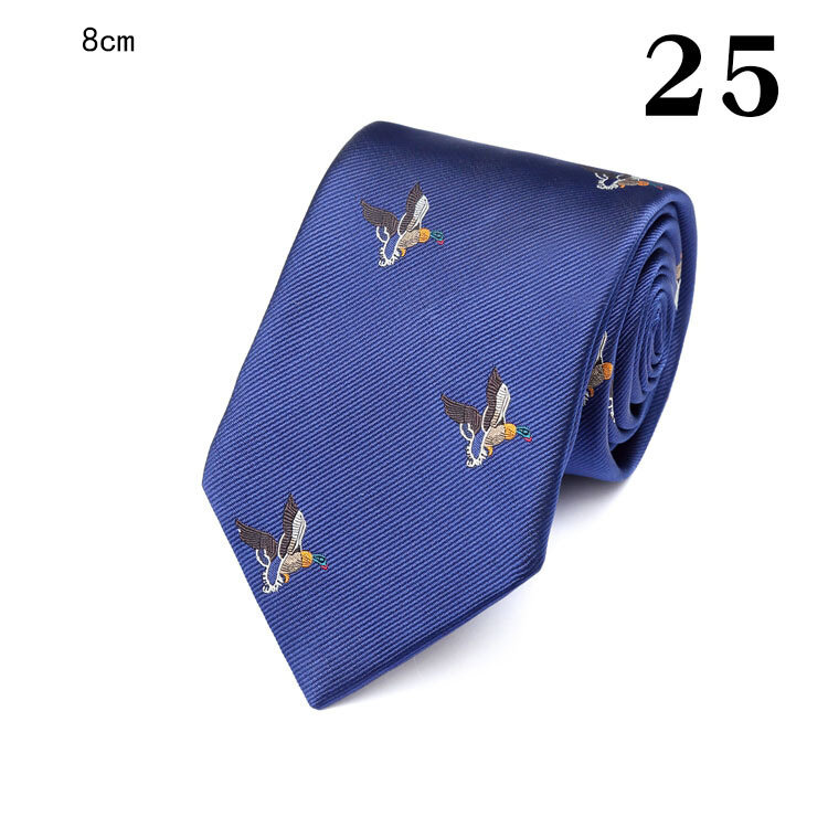 Corbata de seda clásica de 8CM para negocios, boda, oficina, fiesta, moda, colores brillantes, estilo, patrón de pájaro, punto, accesorio