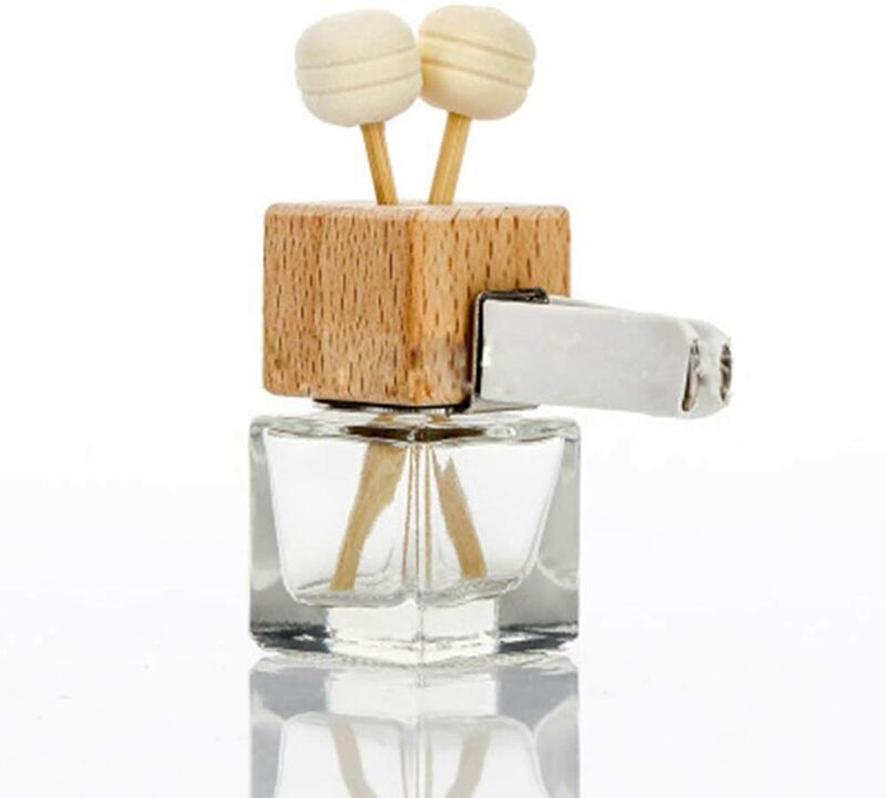 1 Piece Car Hanging Perfume Pendant Fragrance Air Freshener Empty Glass Perfume Diffuser Bottle Aromatherapy Decor