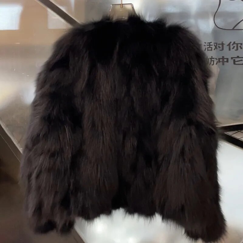 신제품 고급 패션 인조 모피 코트 여성용, 플러시 모조 여우털 재킷 짧은 루즈핏 두꺼운 캐주얼 겉옷 가을 겨울 2022