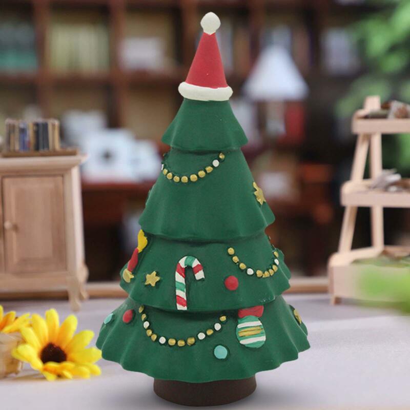1:12 Poppenhuis Kerstboommodel, Miniatuur Kerstboom, Diy Simuleerde Kleine Groene Ornamenten Voor Micro-Landschap