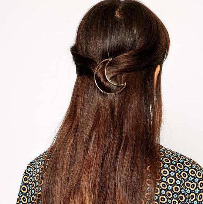 2022 Hot Sale Hair Clips Fashion Hairpin Moon Rhinestone Crystal Pendant Tassel Dangle Jewelry  for Women Girls Hair Accessories