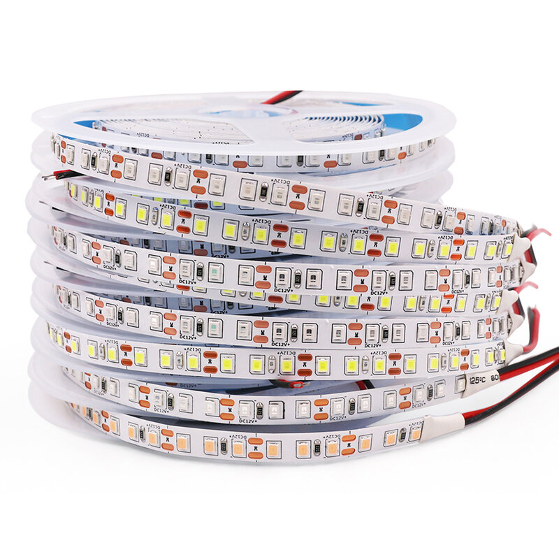 Striscia LED 12V luci LED SMD2835 nastro flessibile LED 60Leds/m 120Leds/m diodo a nastro impermeabile bianco bianco caldo rosso verde blu
