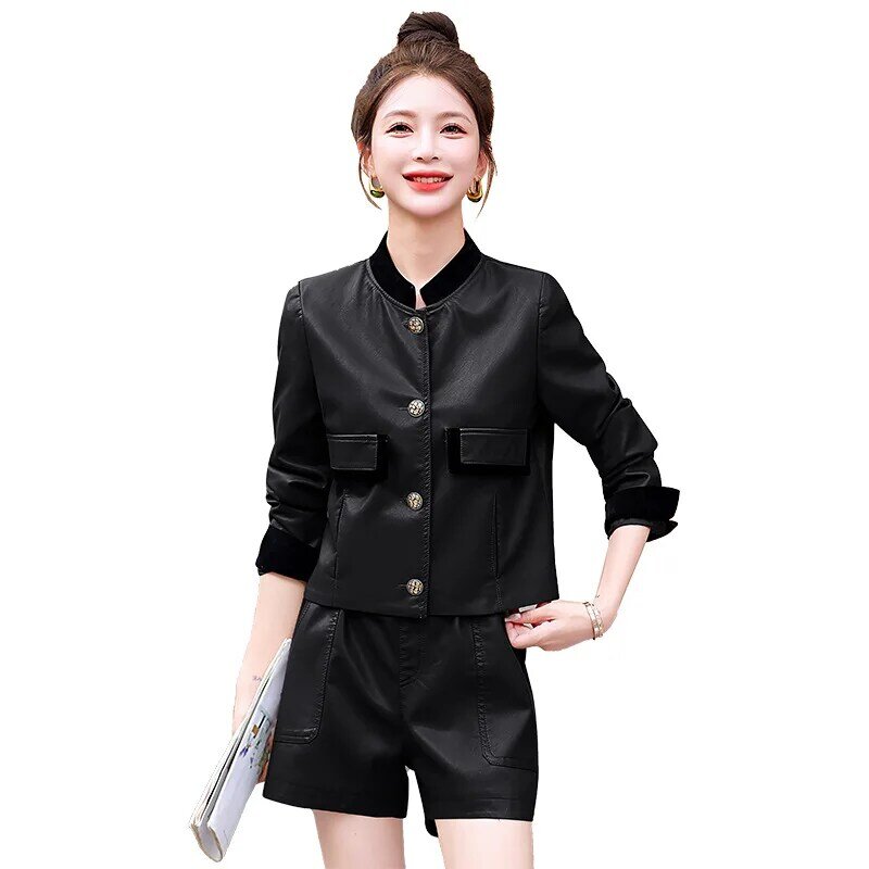 2024 Spring Wear New Fashionable and Western Style Small Fragrant Style Women's Coat Small and High end Short Sheepskin Single