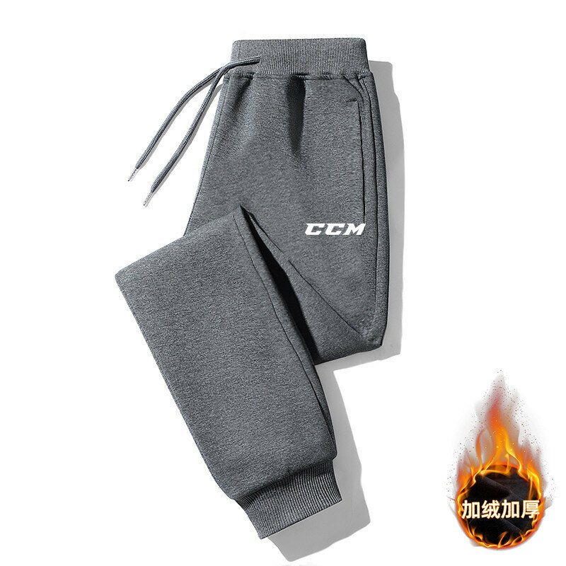 CCM-Calça de treino masculina, moletom de jogging de lã, calça casual confortável primavera e outono