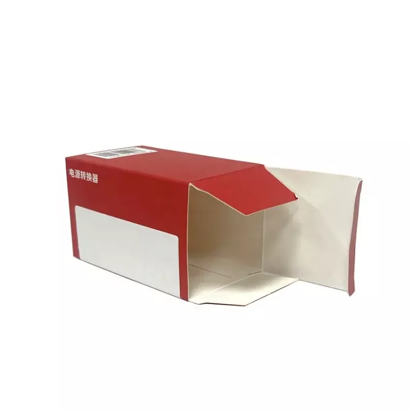 Caja de embalaje con adaptador para productos personalizados, impresión personalizada, caja de cartón blanca, caja pequeña