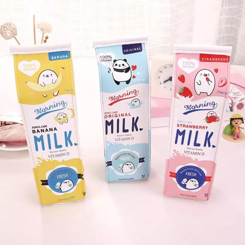 Dễ Thương Trường Ốp Lưng Học Hàn Quốc Đựng Sữa Đựng Khác Thường Bút Chì Trường Hợp Cho Bé Gái Bé Trai Đồ Dùng Học Tập