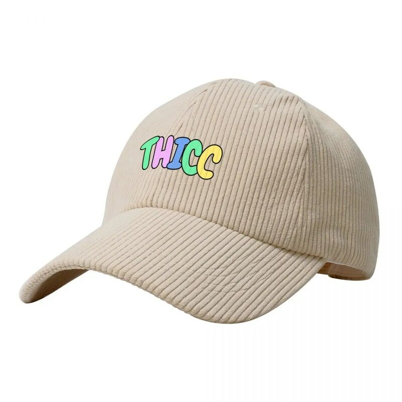 หมวกเบสบอล thicc Meme Dummy thicc thicc thicc thummy thicc thy Pastel Corduroy หมวกหรูหราสำหรับผู้ชายผู้หญิงมีแบรนด์