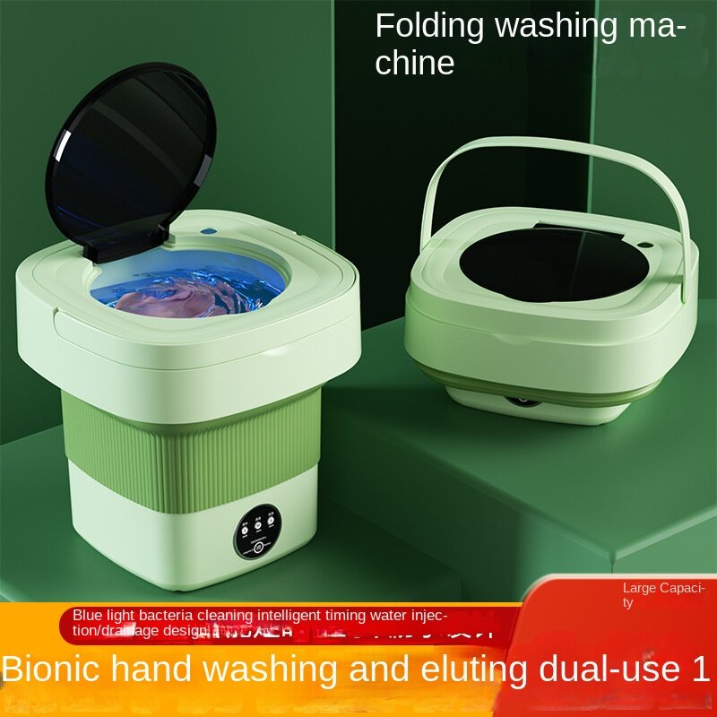 Mini Folding Ultrasonic Portable Washing Machine Underwear Sock Ultrasonic Cleaning Small Single Washing Machine Cycle Washer