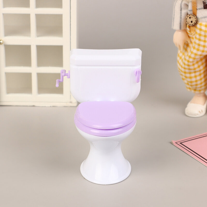 1:12 Model toalety dla lalek Mini łazienka Closestool lalki dekoracyjne akcesoria do domu udawać zabawki