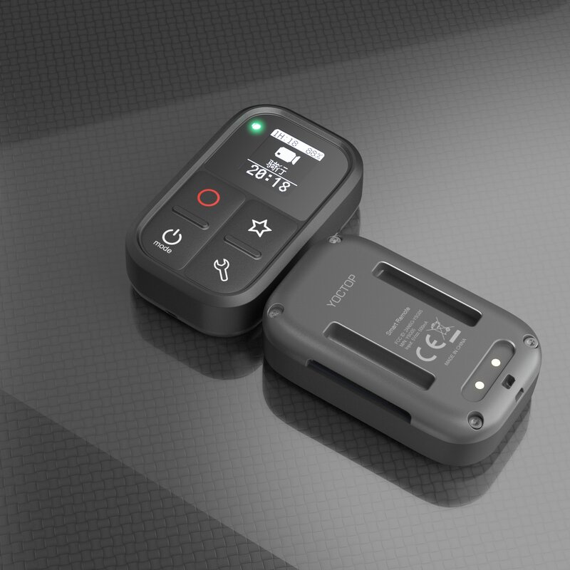 Controle remoto com tela OLED e indicador de cor, preto, apto para GoPro 12, 11, 10, 9, 8, Max 7, 6, 5