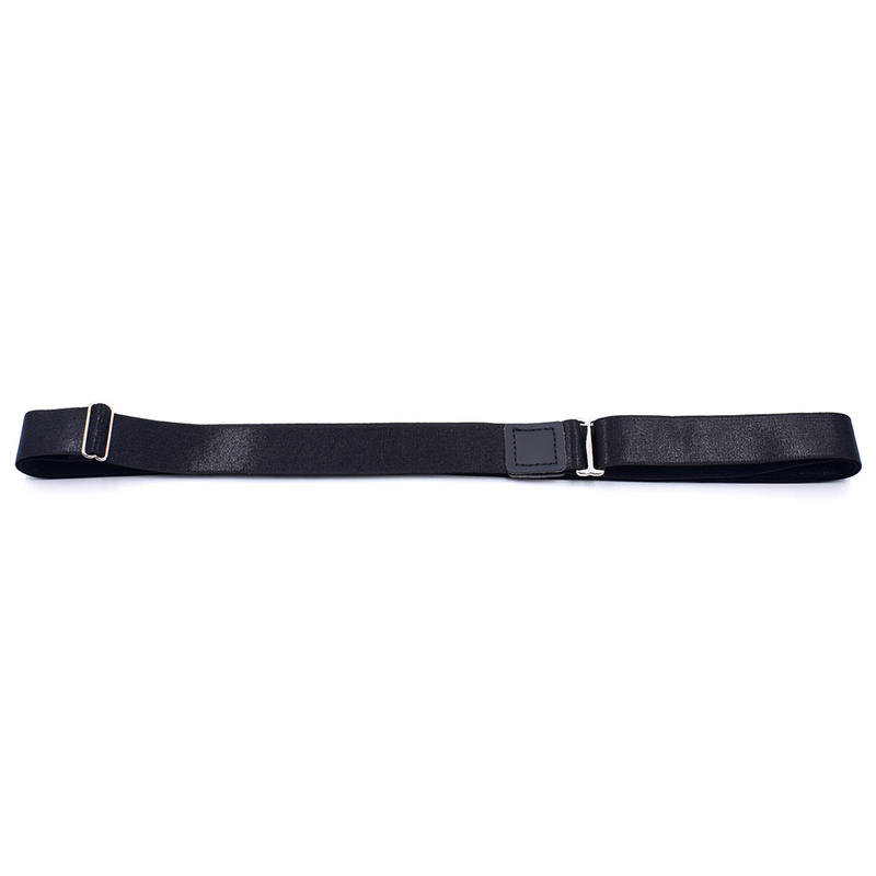 Cintura per camicia cintura per camicia regolabile con chiusura a camicia per uomo e donna che tiene la camicia nascosta in - 25CM (nera)