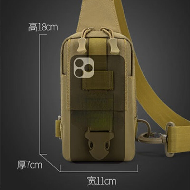 Chikage-bolsas de teléfono ligeras de alta calidad para deportes al aire libre, bolsos de hombro tácticos exquisitos para senderismo, viajes, escalada, bolsos de pecho