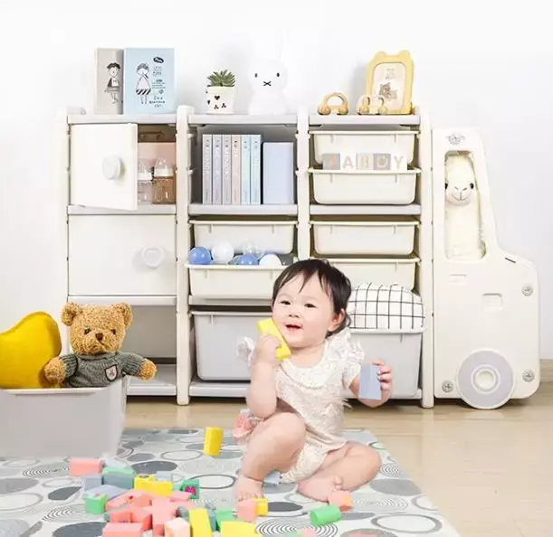 2023 новый дизайн, детская мебель для спальни, пластиковая игрушечная полка для детей, продажа