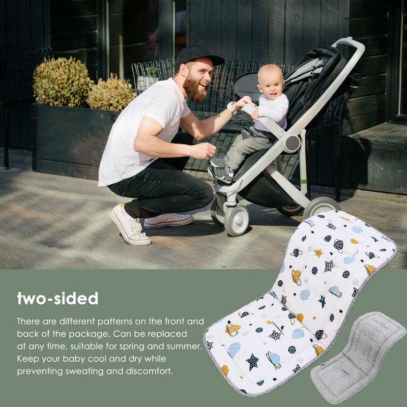 Toddler Pram Liner Stroller Car Liner Pad For Pram Reversible Breathable Toddler Car Seat Cushion For Car Seats Strollers High