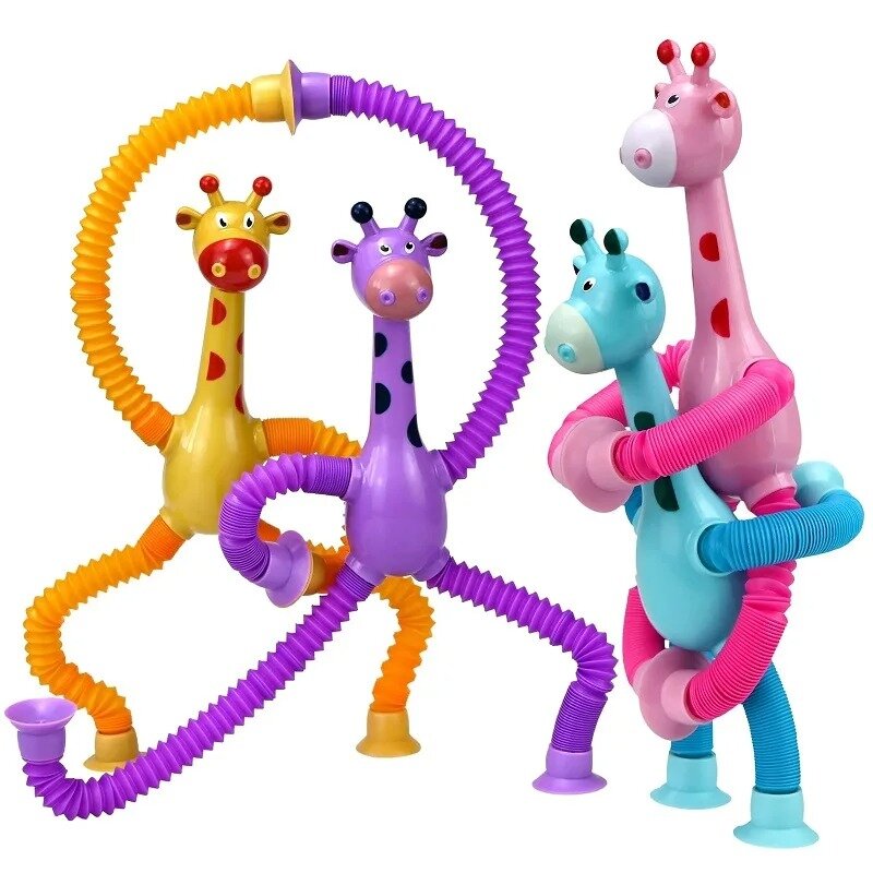 Children	Suction	Cup	Giraffe	Toys	Pop	Tubes	Stress	Relief	Telescopic	Giraffe	Toy	Sensory	Bellows	Toys	Anti-stress	Squeeze	Toy