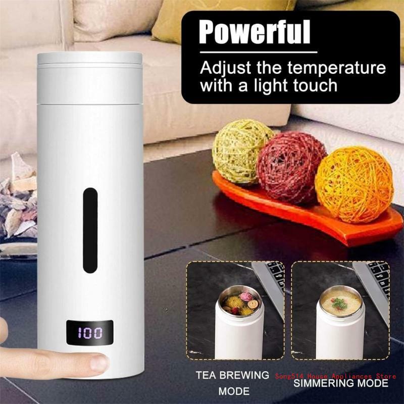 Mini calentador eléctrico agua para té y café, calentador agua portátil, calentamiento rápido para oficina, Camping, 95AC