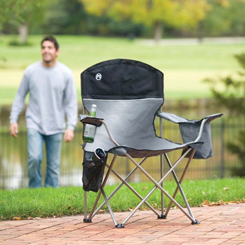 Coleman-silla Quad portátil para acampar, Enfriador de 4 latas, para adultos