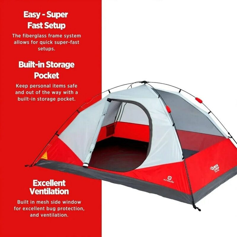 Outbound Instant Pop up Tent for Camping with Carry Bag and Rainfly|Water Resistant|Dome & Cabin Tents 5 Person Freight free