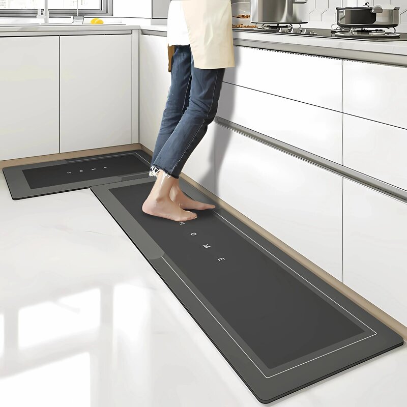 Diatom Mud Kitchen Floor Mat Non Slip Anti Oil Absorbent Anti Dirt Mat Waterproof Household Washfree Wipeable Floor Mat