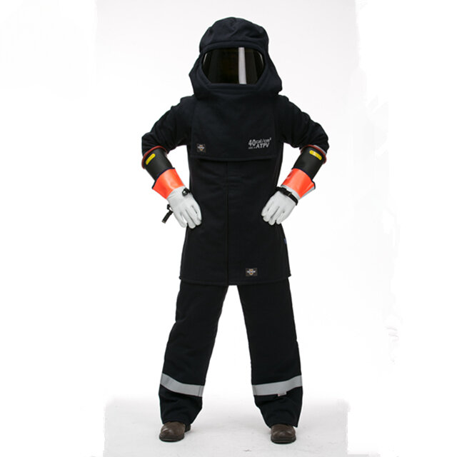 Setelan keamanan listrik 3 lapis, pakaian keamanan elektrik 40cal arc flash sesuai dengan standar busur
