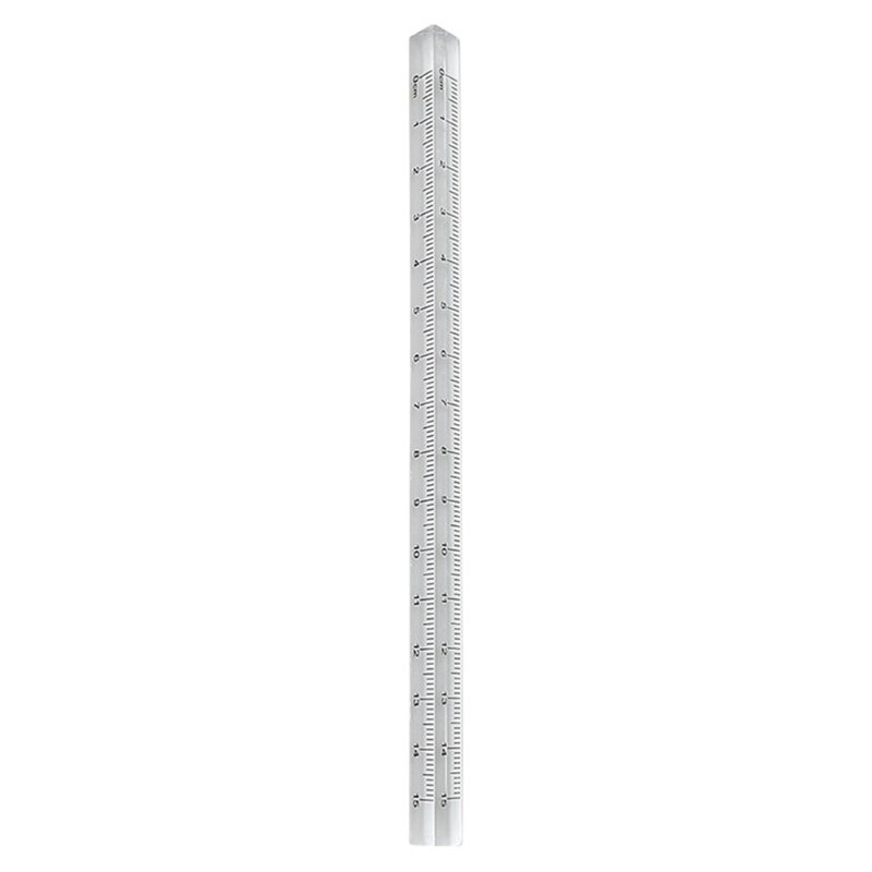 透明三角柱定規建築家スケール定規 0-15 センチメートルストレート定規教師学生建築家ドロップシップに最適
